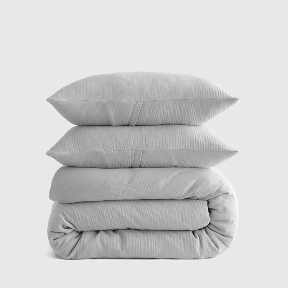 Quince Airy Gauze Mist King Size Duvet Cover